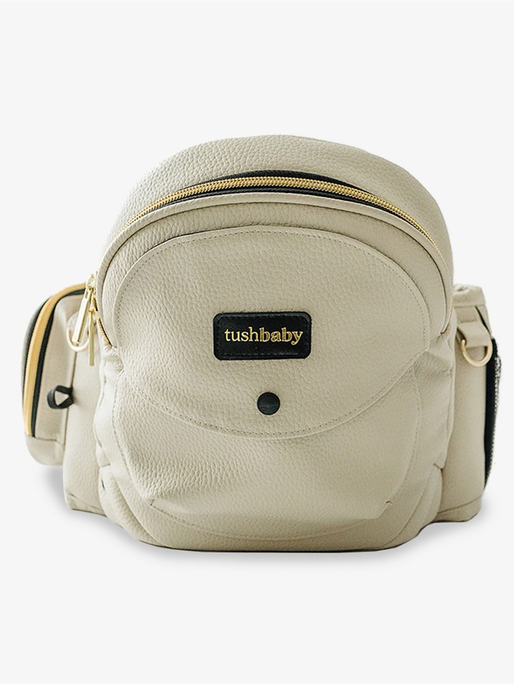 Tushbaby   Vegan Leather Cream hip carrier